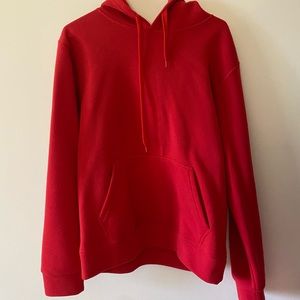 Red oversized hoodie